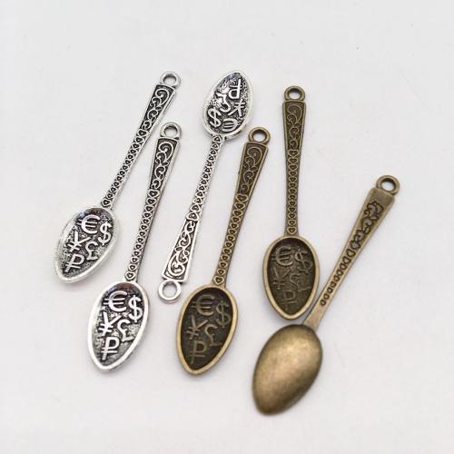 Tibetan Style Pendants, Spoon, plated, DIY, more colors for choice, 15x17x5mm, 100PCs/Bag, Sold By Bag