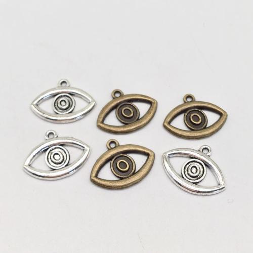 Zink-Aluminium-Anhänger, Zinklegierung, Auge, plattiert, DIY, keine, 16x21x2mm, 100PCs/Tasche, verkauft von Tasche