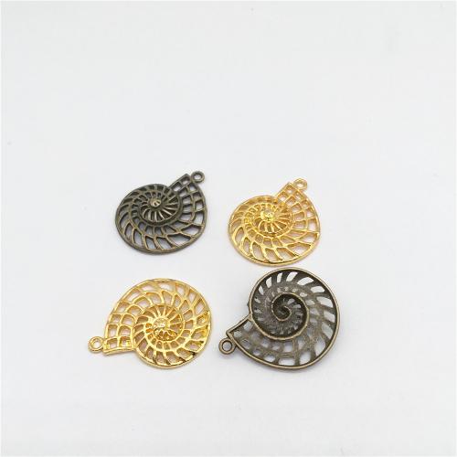 Tibetan Style Pendants, Conch, plated, DIY, more colors for choice, 34.50x27.50x5.50mm, 100PCs/Bag, Sold By Bag