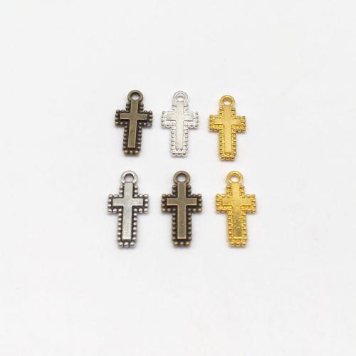 Tibetan Style Cross Pendants, plated, DIY, more colors for choice, 20x10mm, 100PCs/Bag, Sold By Bag