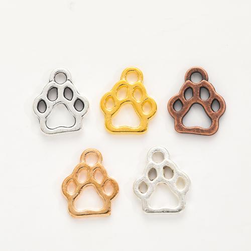 Tibetan Style Pendants, Bear Paw, plated, DIY, more colors for choice, 13x11x1.50mm, 100PCs/Bag, Sold By Bag