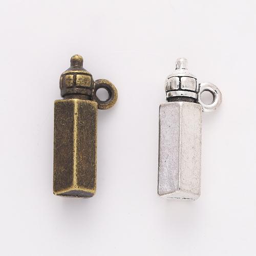 Tibetan Style Pendants, feeding bottle, plated, DIY, more colors for choice, 7x18mm, 100PCs/Bag, Sold By Bag