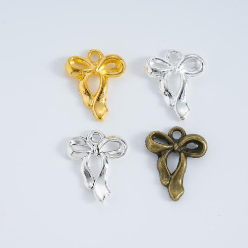 Tibetan Style Bowknot Pendants, plated, DIY, more colors for choice, 22x17mm, 100PCs/Bag, Sold By Bag