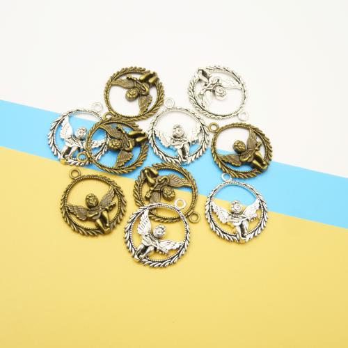 Tibetan Style Pendants, Round, plated, DIY, more colors for choice, 30x25mm, 100PCs/Bag, Sold By Bag