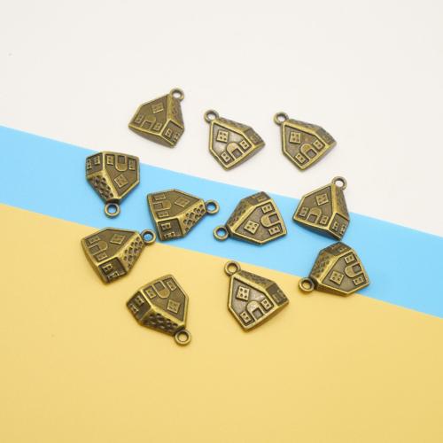 Tibetan Style Pendants, House, plated, DIY, more colors for choice, 17x13mm, 100PCs/Bag, Sold By Bag