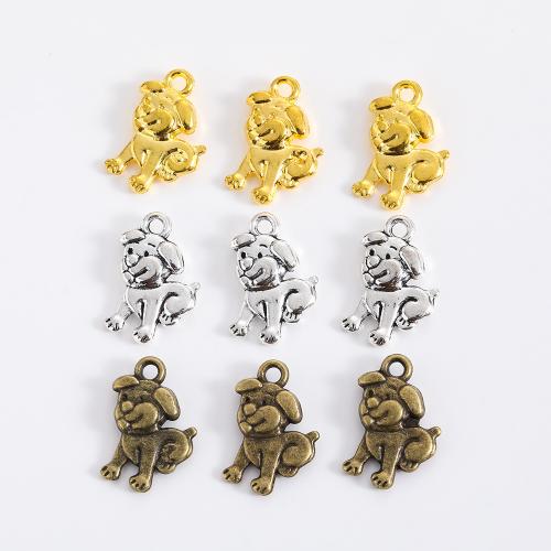 Tibetan Style Animal Pendants, Dog, plated, DIY, more colors for choice, 17x12x3mm, 100PCs/Bag, Sold By Bag