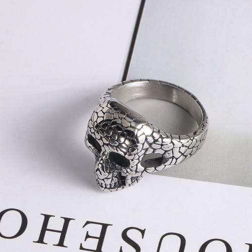 Stainless Steel Finger Ring, 304 Stainless Steel, Skull, Vacuum Ion Plating, different size for choice & for man, more colors for choice, Sold By PC