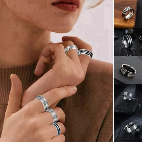 304 Stainless Steel Ring Set, 5 pieces & Unisex & different size for choice & enamel, original color, US Ring Size:6-13, Sold By Set