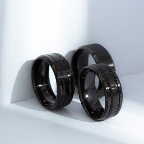 Titanium Steel Ring Set, three pieces & different size for choice & for man, more colors for choice, US Ring Size:7-13, Sold By Set