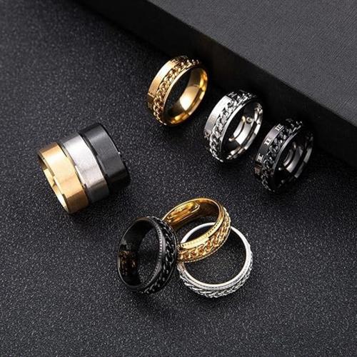 Titanium Steel Ring Set, nine pieces & Unisex & different size for choice, US Ring Size:6-13, Sold By Set