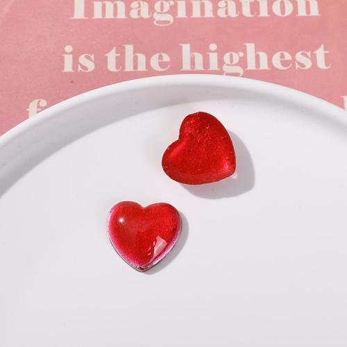 Mobile Phone DIY Decoration, Resin, Heart, more colors for choice, 24x25mm, Sold By PC