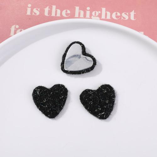 Hair Accessories DIY Findings, Wool Fabric, Heart, handmade, more colors for choice, 25x27mm, Sold By PC