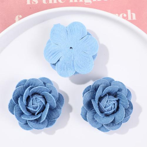 Hair Accessories DIY Findings, Cloth, Common Camelia, handmade, more colors for choice, 46x48mm, Sold By PC