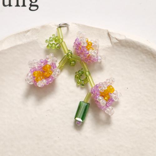 Hair Accessories DIY Findings, Seedbead, handmade, 48x28mm, Sold By PC