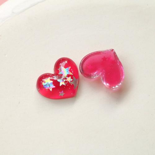 Mobile Phone DIY Decoration, Resin, Heart, epoxy gel, more colors for choice, 20x17mm, Sold By PC