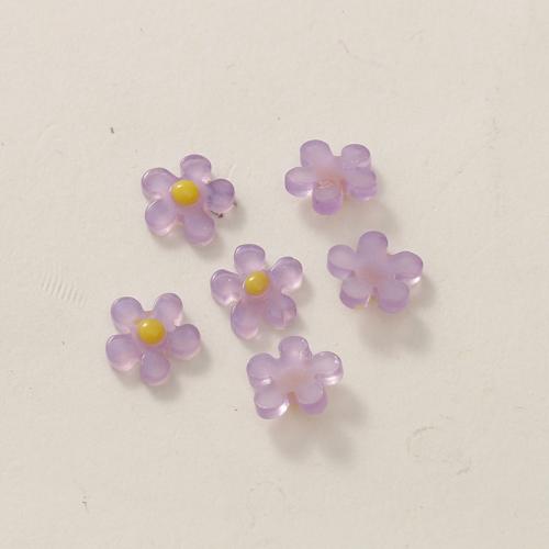 Mobile Phone DIY Decoration, Resin, Flower, more colors for choice, 10x10mm, Sold By PC