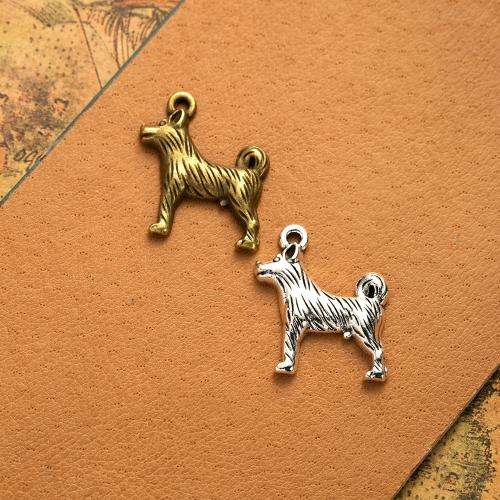 Pendentifs animaux en alliage de zinc, chien, Placage, DIY, plus de couleurs à choisir, protéger l'environnement, sans nickel, plomb et cadmium, 26x21mm, 100PC/sac, Vendu par sac