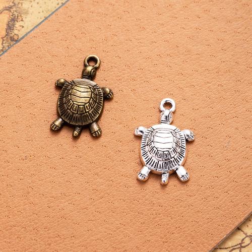 Tibetan Style Animal Pendants, Turtle, plated, DIY, more colors for choice, nickel, lead & cadmium free, 19x11mm, 100PCs/Bag, Sold By Bag