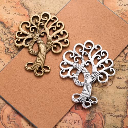 Tibetan Style Pendants, Tree, plated, DIY, more colors for choice, nickel, lead & cadmium free, 72x56mm, 100PCs/Bag, Sold By Bag