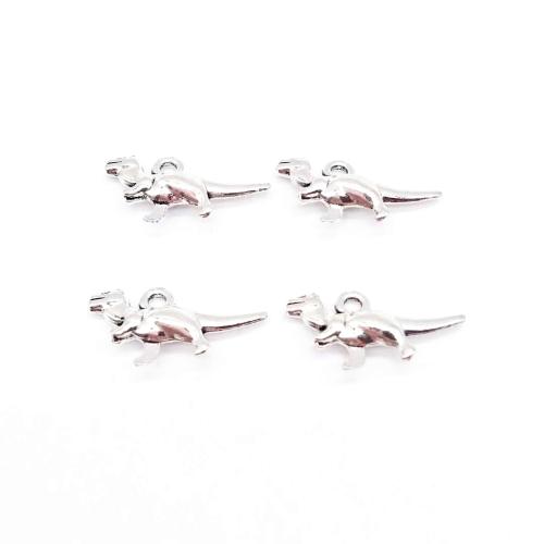 Tibetan Style Animal Pendants, Dinosaur, antique silver color plated, DIY, 21x10mm, 100PCs/Bag, Sold By Bag