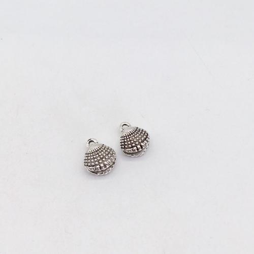 Tibetan Style Pendants, Shell, antique silver color plated, DIY, 13x10mm, 100PCs/Bag, Sold By Bag