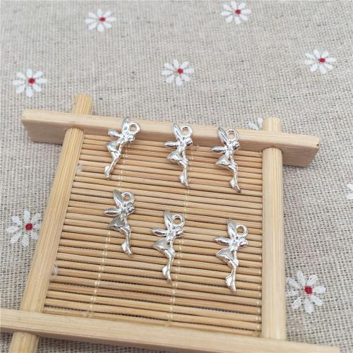 Tibetan Style Pendants, Angel, antique silver color plated, DIY, 18x7mm, 100PCs/Bag, Sold By Bag