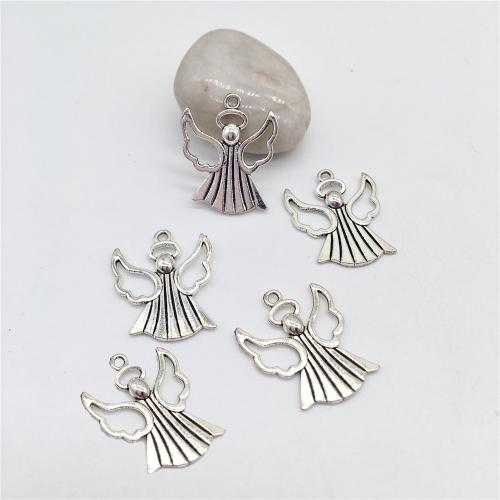 Tibetan Style Pendants, Angel, antique silver color plated, DIY, 26x21mm, 100PCs/Bag, Sold By Bag