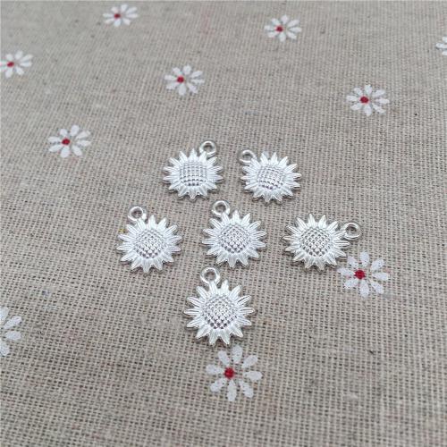 Zinklegierung Blume Anhänger, Sonnenblume, antik silberfarben plattiert, DIY, 18x15mm, 100PCs/Tasche, verkauft von Tasche