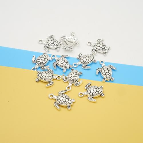 Tibetan Style Animal Pendants, Turtle, antique silver color plated, DIY, 18x15x4mm, 100PCs/Bag, Sold By Bag