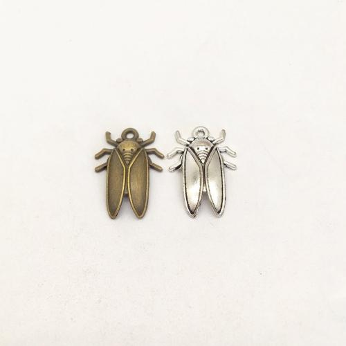 Tibetan Style Animal Pendants, Cicada, plated, DIY, more colors for choice, 31x22x5mm, 100PCs/Bag, Sold By Bag