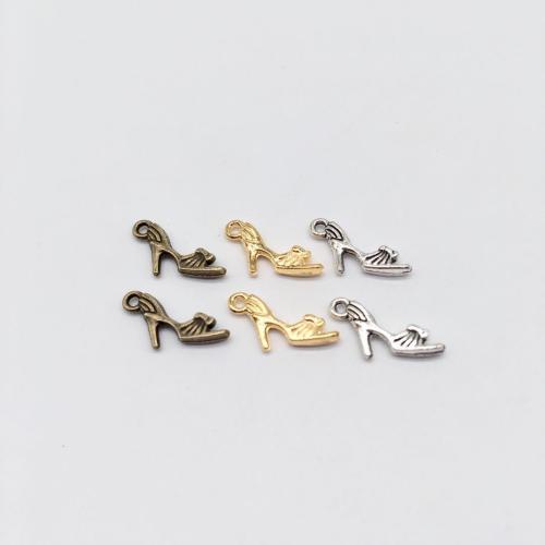 Tibetan Style Shoes Pendants, plated, DIY, more colors for choice, 20x12mm, 100PCs/Bag, Sold By Bag