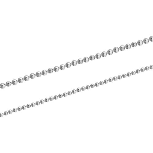 925 Sterling Silver Chains, DIY & different size for choice & ball chain, silver color, Sold By m