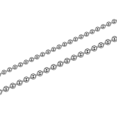 925 Sterling Silver Chains, DIY & different size for choice & ball chain, silver color, Sold By m