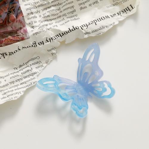 Hair Accessories DIY Findings, Acetate, Butterfly, hollow, 41x32mm, Sold By PC