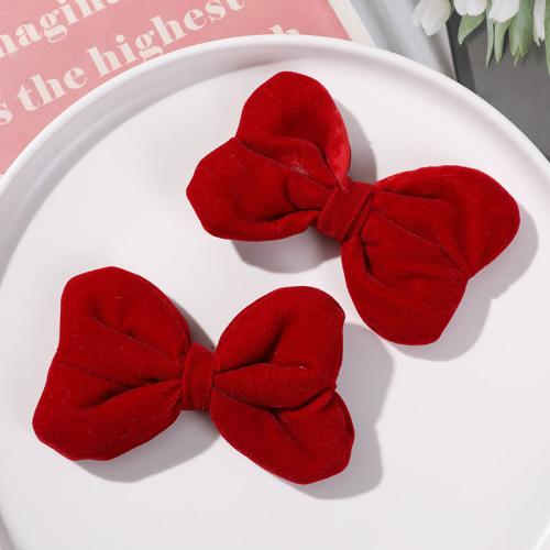 Hair Accessories DIY Findings, Velour, Butterfly, more colors for choice, 90x55mm, Sold By PC