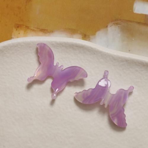 Mobile Phone DIY Decoration, Acetate, Butterfly, more colors for choice, 21x22mm, Sold By PC