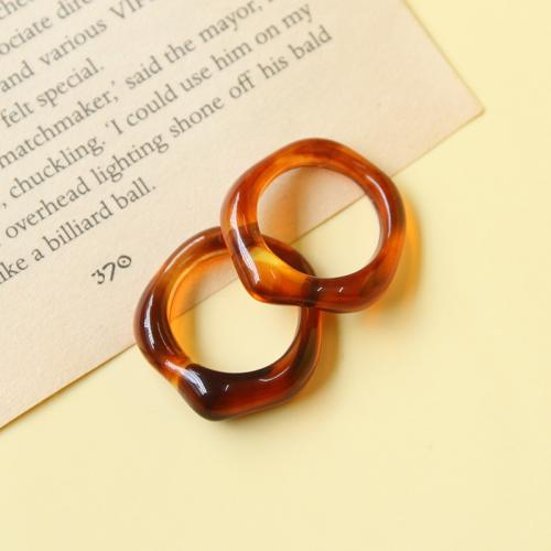 Resin Finger Ring, DIY & enamel, more colors for choice, Inner Diameter:Approx 17mm, Sold By PC