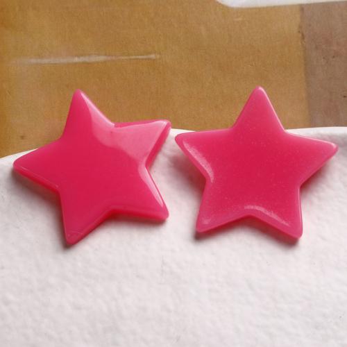 Mobile Phone DIY Decoration, Resin, Star, polished, more colors for choice, 32x32mm, Sold By PC