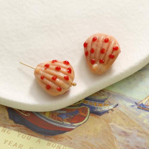 Lampwork Beads, Shell, DIY, more colors for choice, 17x19mm, Sold By PC