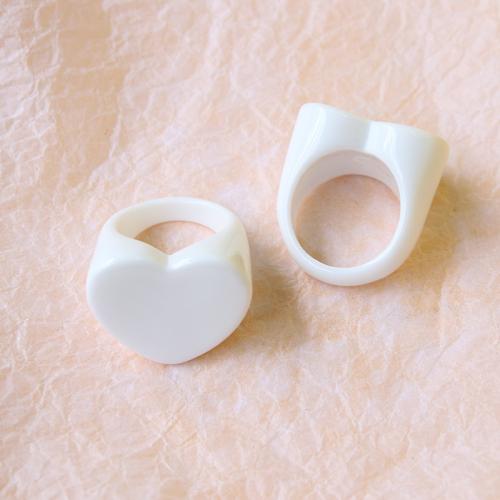 Resin Finger Ring, DIY & for woman, more colors for choice, Inner diameter:17mm, Sold By PC