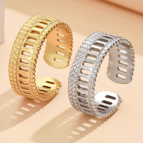 Stainless Steel Finger Ring, 304 Stainless Steel, fashion jewelry & for woman, more colors for choice, inside diameter 17mm,width 7mm, Sold By PC