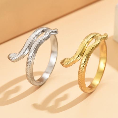 Stainless Steel Finger Ring, 304 Stainless Steel, Snake, fashion jewelry & for woman, more colors for choice, Sold By PC