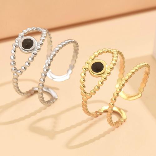 Stainless Steel Finger Ring, 304 Stainless Steel, epoxy gel, fashion jewelry & for woman, more colors for choice, US Ring Size:7, Sold By PC