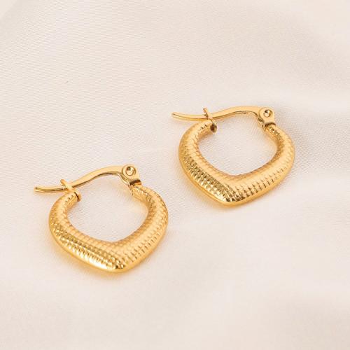 Stainless Steel Lever Back Earring, 304 Stainless Steel, 18K gold plated, fashion jewelry & for woman, golden, 20x20mm, Sold By Pair