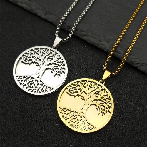 Stainless Steel Sweater Chain Necklace, 304 Stainless Steel, Round, fashion jewelry & Unisex, more colors for choice, 35x35mm, Length:Approx 60 cm, Sold By PC