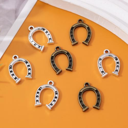 Tibetan Style Pendants, Horseshoes, plated, DIY, more colors for choice, nickel, lead & cadmium free, 20x14mm, Approx 100PCs/Bag, Sold By Bag