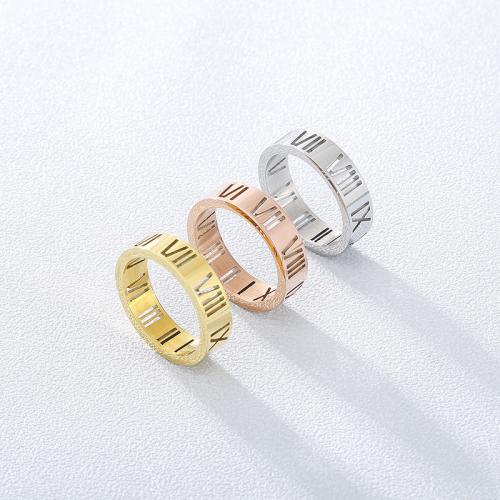 Stainless Steel Finger Ring, 304 Stainless Steel, Round, plated, Unisex & hollow, more colors for choice, Sold By PC