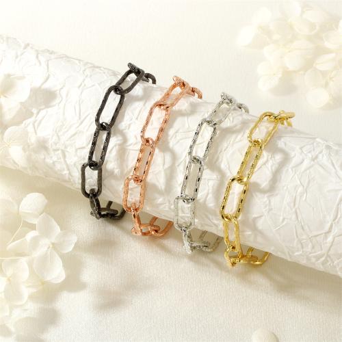 Bracelets en laiton, Placage de couleur d'or, pour femme, plus de couleurs à choisir, protéger l'environnement, sans nickel, plomb et cadmium, Longueur:16-22 cm, Vendu par PC