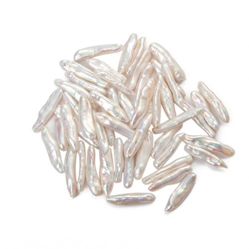 Cultured Biwa Freshwater Pearl Beads, DIY, white, about:7-30mm, Sold By PC