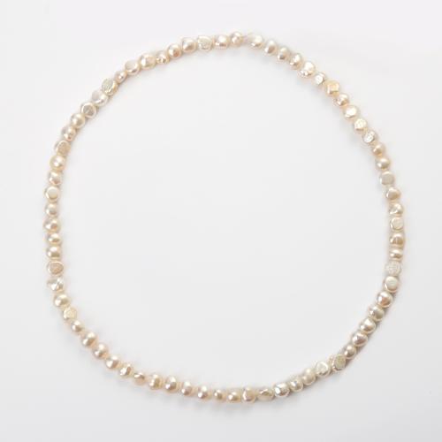 Keshi Cultured Freshwater Pearl Beads, DIY, white, about:5-6mm, Hole:Approx 1mm, Sold Per Approx 38 cm Strand